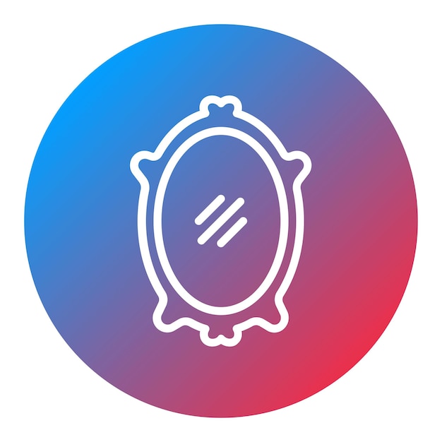 Imagen vectorial de icono de espejo mágico Se puede usar para Fairytale