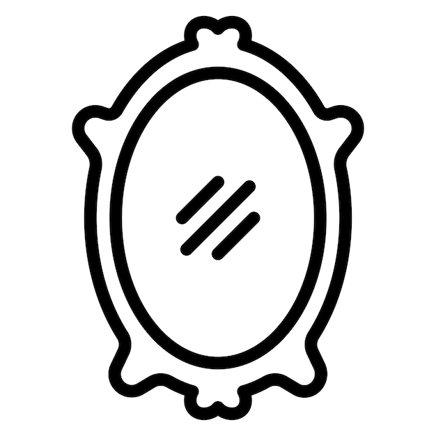 Imagen vectorial de icono de espejo mágico Se puede usar para Fairytale