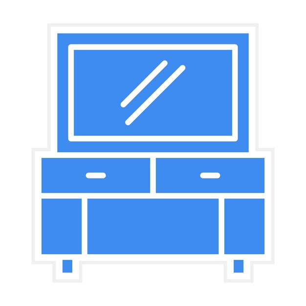Imagen vectorial de icono de espejo Se puede usar para peluquería