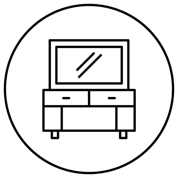 Imagen vectorial de icono de espejo Se puede usar para peluquería