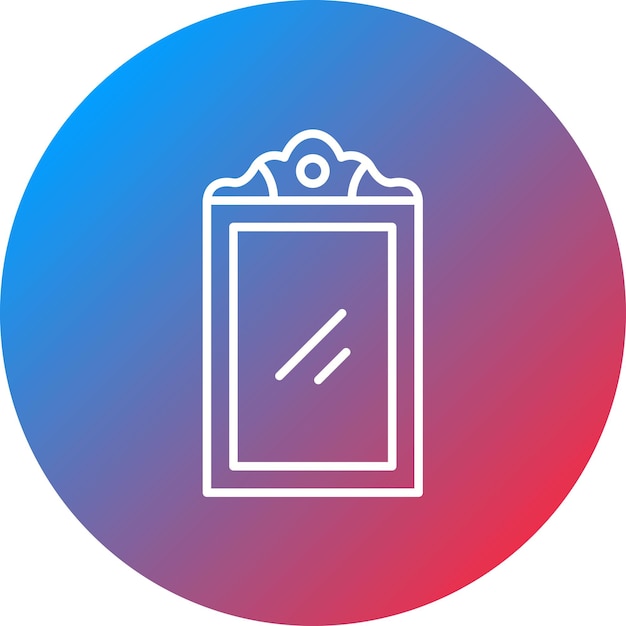 Imagen vectorial de icono de espejo Se puede utilizar para artículos para el hogar