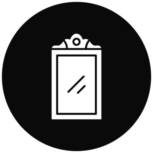 Imagen vectorial de icono de espejo Se puede utilizar para artículos para el hogar