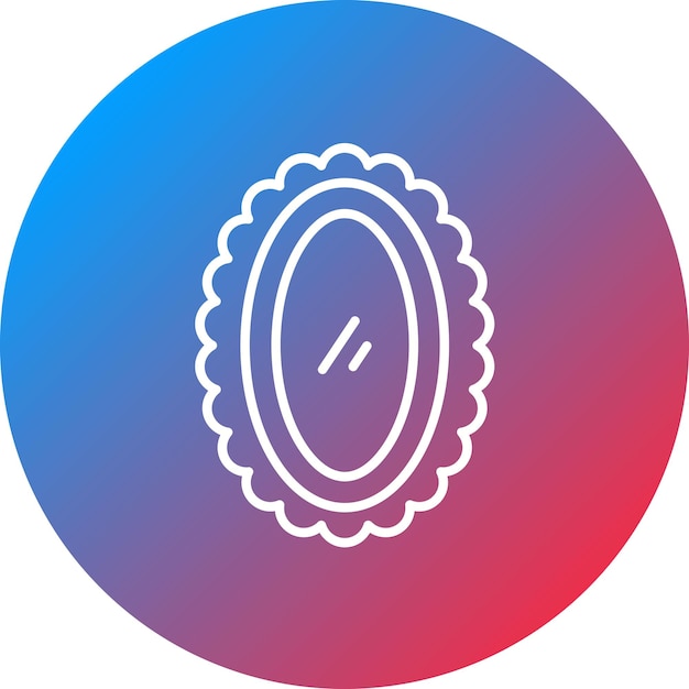 Imagen vectorial de icono de espejo Se puede utilizar para cosméticos