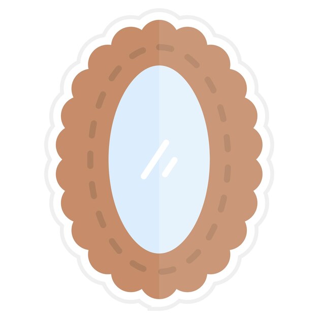 Imagen vectorial de icono de espejo Se puede utilizar para cosméticos