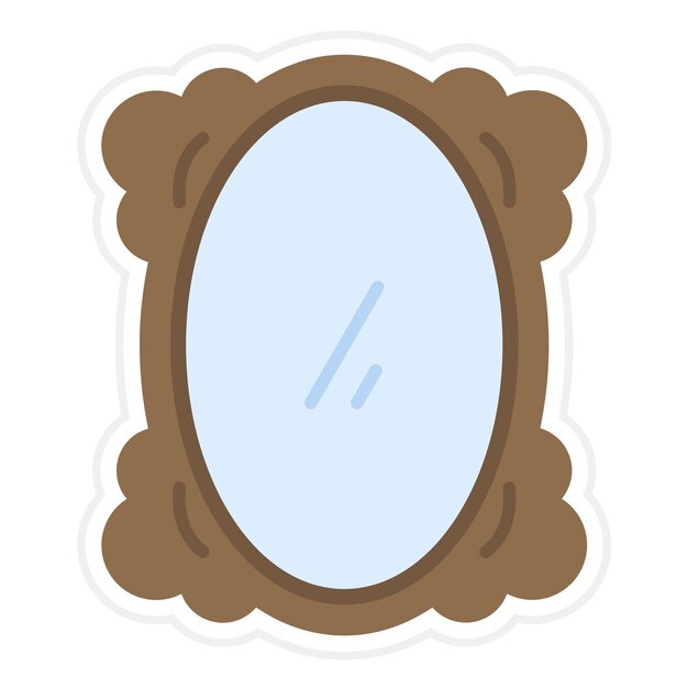 Imagen vectorial del icono del espejo Se puede utilizar para el cuidado de la piel