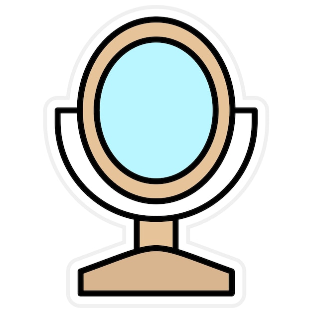 Vector imagen vectorial de icono de espejo se puede utilizar para spa
