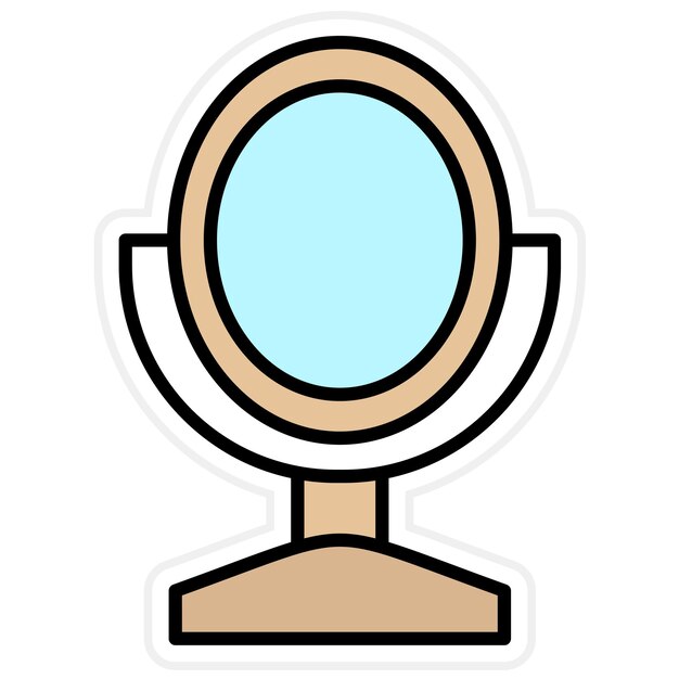 Imagen vectorial de icono de espejo Se puede utilizar para Spa