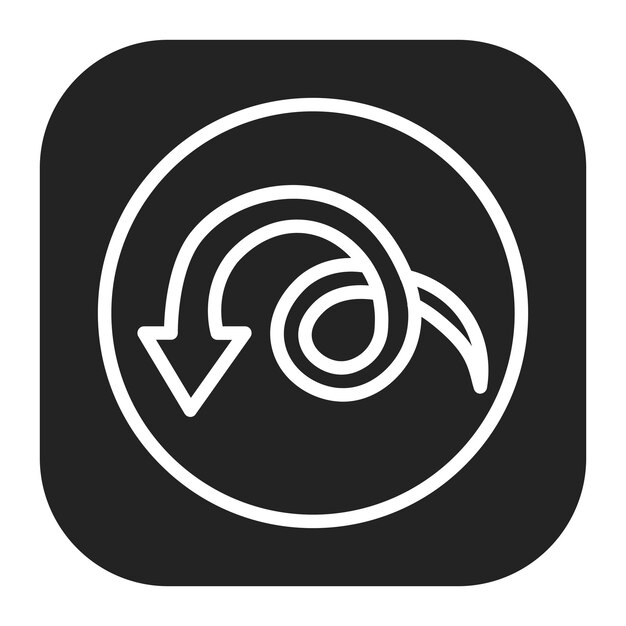 Imagen vectorial del icono en espiral hacia abajo Se puede utilizar para el agotamiento