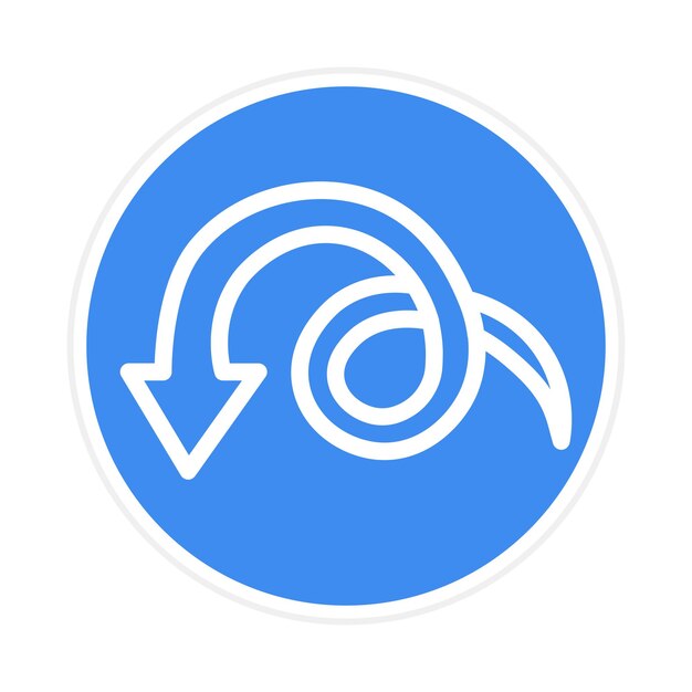 Imagen vectorial del icono en espiral hacia abajo Se puede utilizar para el agotamiento