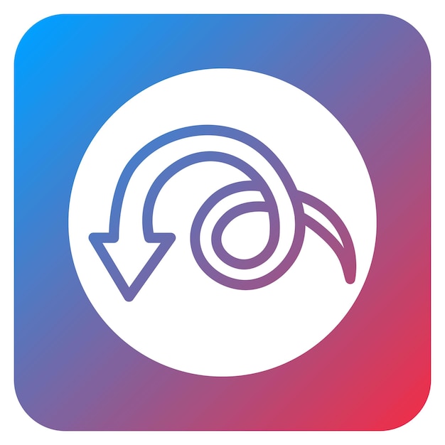 Imagen vectorial del icono en espiral hacia abajo Se puede utilizar para el agotamiento