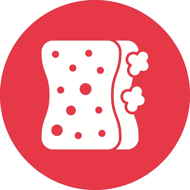 Imagen vectorial del icono de la esponja Se puede utilizar para la limpieza de la casa
