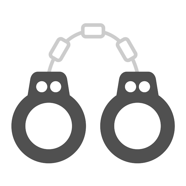 Imagen vectorial del icono de las esposas Se puede usar para los Servicios de Emergencia