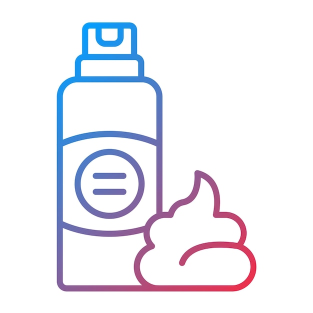 Imagen vectorial del icono de la espuma de barbero Se puede usar para la peluquería