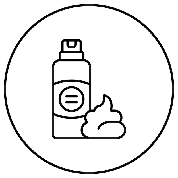 Imagen vectorial del icono de la espuma de barbero Se puede usar para la peluquería