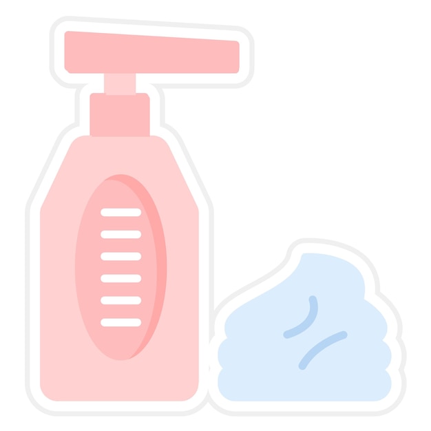 Imagen vectorial del icono de la espuma de limpieza Se puede utilizar para el cuidado de la piel