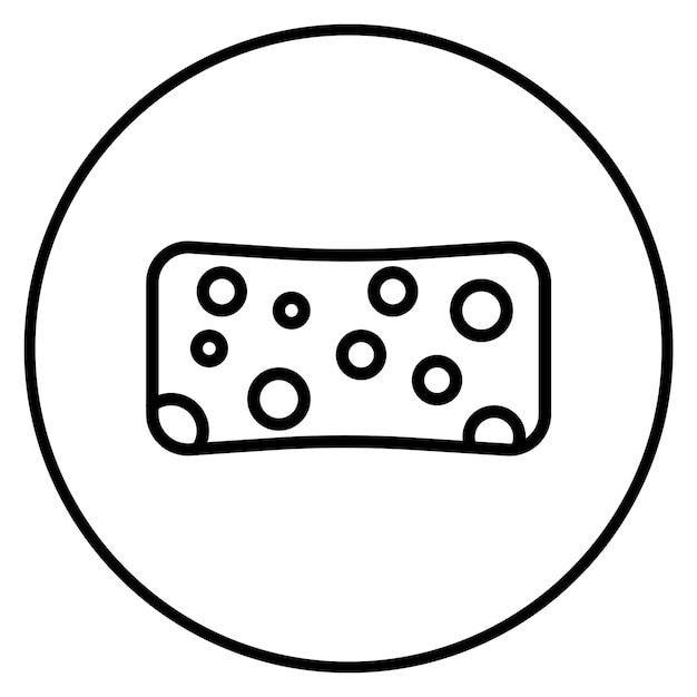 La imagen vectorial del icono de espuma se puede utilizar para Raw Metrial