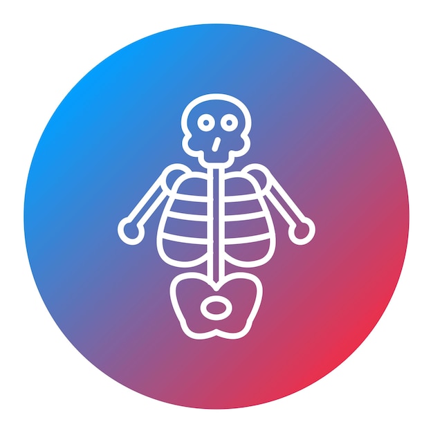 La imagen vectorial del icono del esqueleto se puede utilizar para la anatomía humana