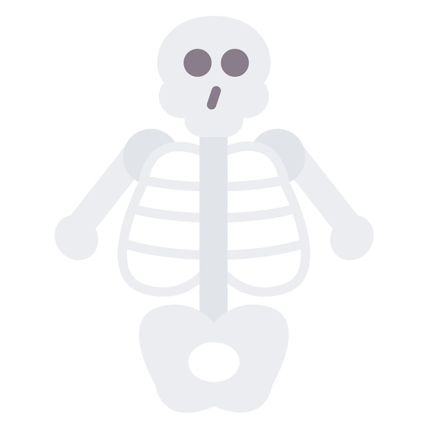 La imagen vectorial del icono del esqueleto se puede utilizar para la anatomía humana