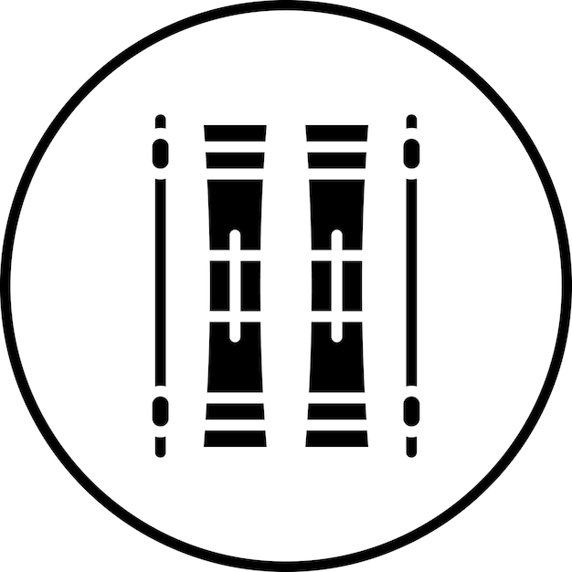 Imagen vectorial del icono de esquí Se puede usar para diversión al aire libre