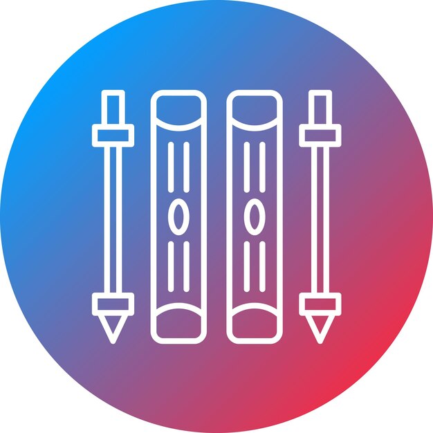 La imagen vectorial del icono de esquí se puede utilizar para la temporada