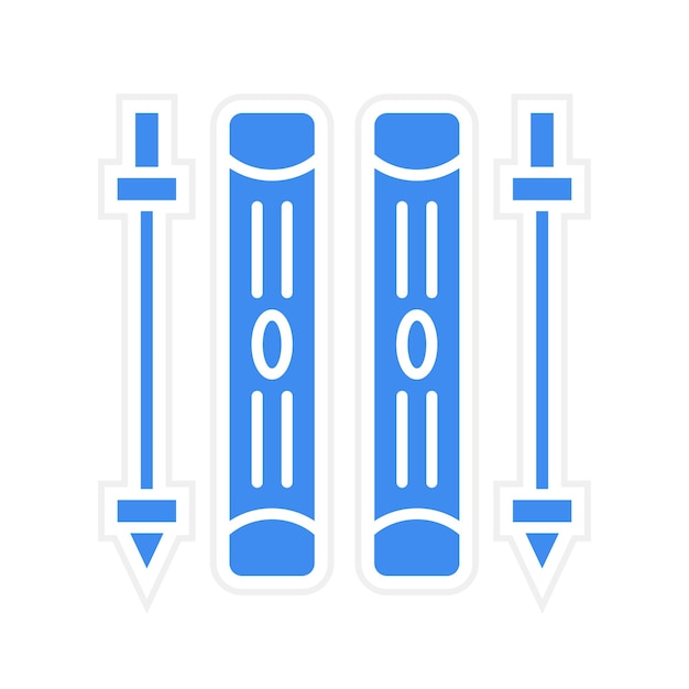 La imagen vectorial del icono de esquí se puede utilizar para la temporada