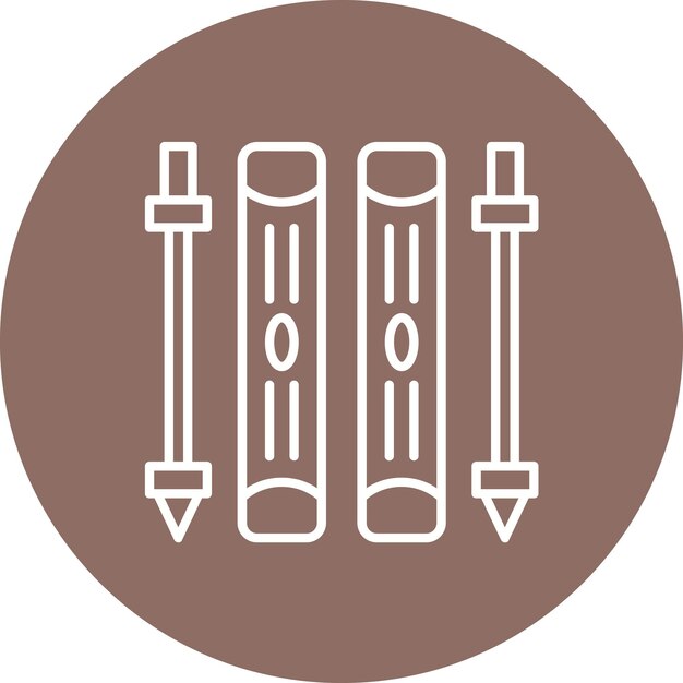 La imagen vectorial del icono de esquí se puede utilizar para la temporada