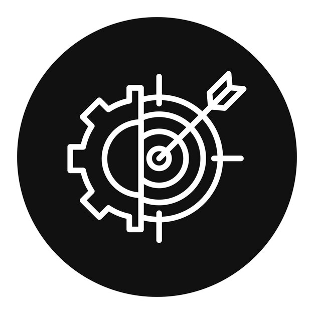 Imagen vectorial del icono de establecimiento de objetivos Se puede utilizar para el crecimiento personal