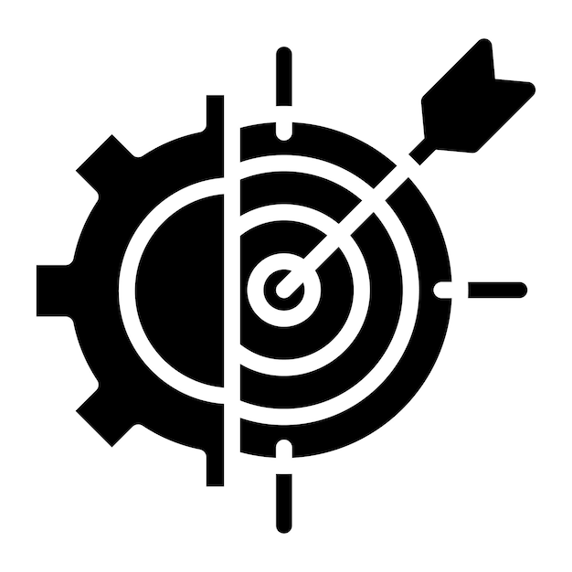 Imagen vectorial del icono de establecimiento de objetivos Se puede utilizar para el crecimiento personal