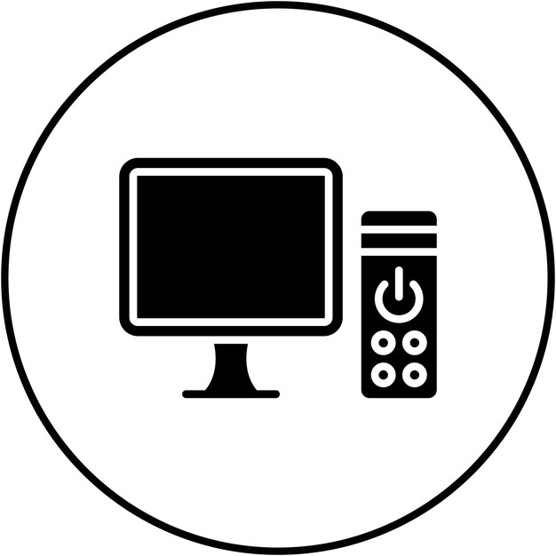 Imagen vectorial del icono de la estación de trabajo Puede utilizarse para la seguridad