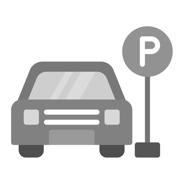 Imagen vectorial de icono de estacionamiento libre Se puede utilizar para el espacio de coworking