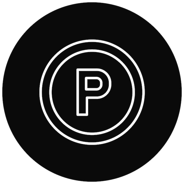 Imagen vectorial del icono de estacionamiento Se puede utilizar para las señales de tráfico