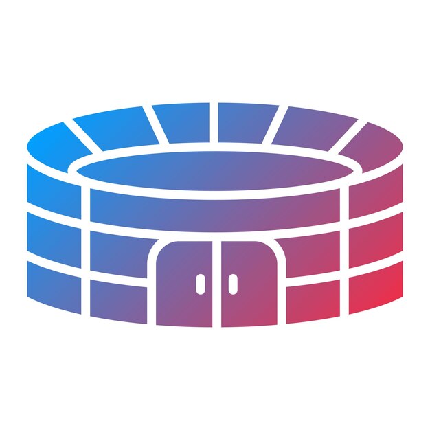 Imagen vectorial del icono del estadio Se puede usar para el fútbol