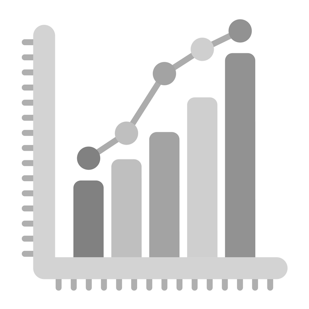 La imagen vectorial del icono de estadística se puede utilizar para Big Data