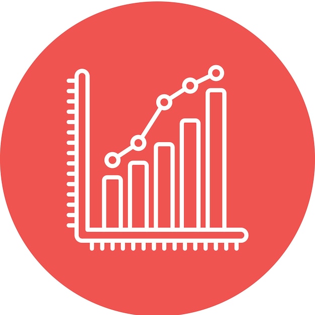 La imagen vectorial del icono de estadística se puede utilizar para Big Data