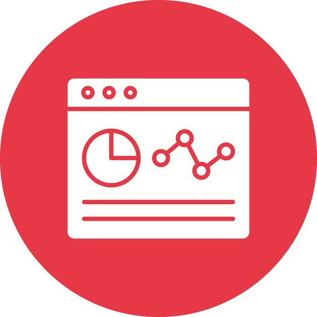 Imagen vectorial del icono de las estadísticas de la página web Se puede utilizar para negocios