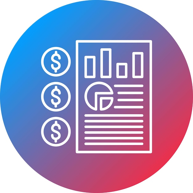 Imagen vectorial del icono del estado financiero Se puede utilizar para la contabilidad