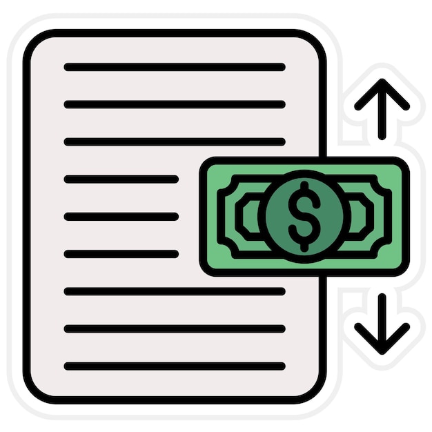 Imagen vectorial del icono del estado de flujo de caja Se puede utilizar para finanzas