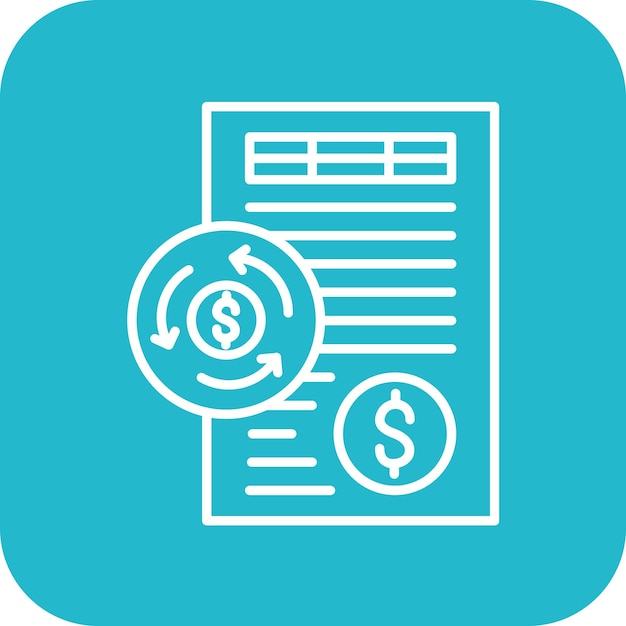 Imagen vectorial del icono del estado de flujo de efectivo Se puede utilizar para la contabilidad