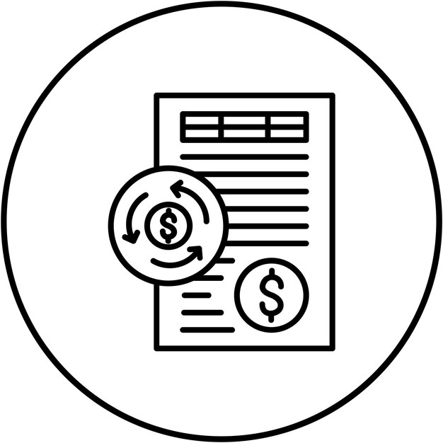 Imagen vectorial del icono del estado de flujo de efectivo Se puede utilizar para la contabilidad