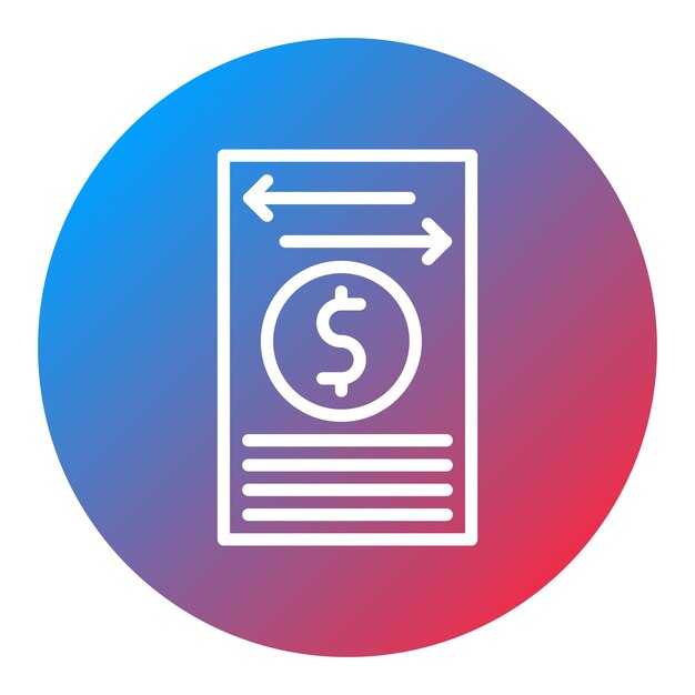 Imagen vectorial del icono del estado de flujo de efectivo Se puede utilizar para crédito y préstamo