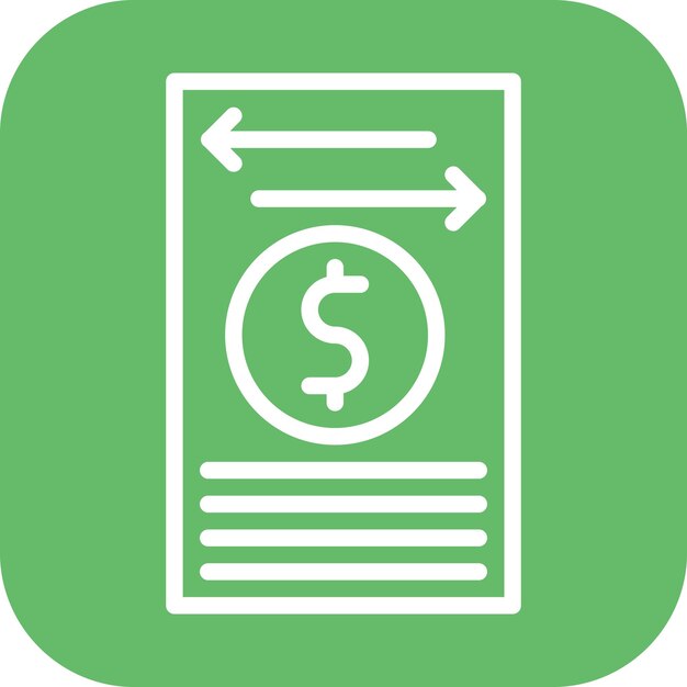 Imagen vectorial del icono del estado de flujo de efectivo Se puede utilizar para crédito y préstamo