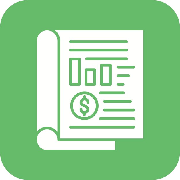 Imagen vectorial del icono del estado de ingresos Se puede utilizar para la contabilidad