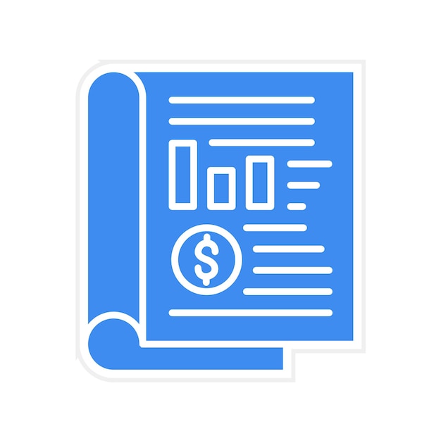 Imagen vectorial del icono del estado de ingresos Se puede utilizar para la contabilidad