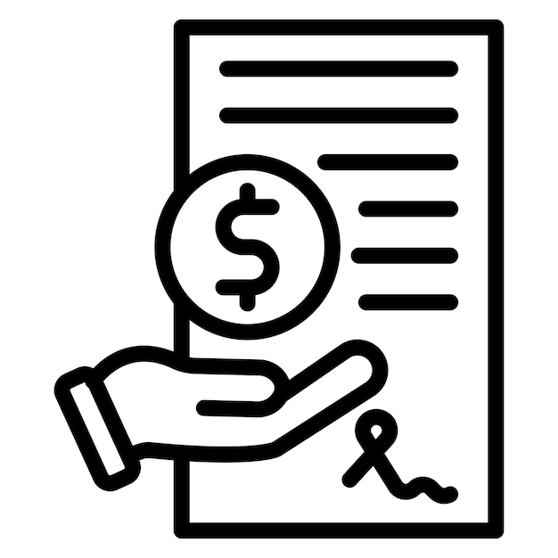 Imagen vectorial del icono del estado de la solicitud de préstamo Se puede utilizar para la banca