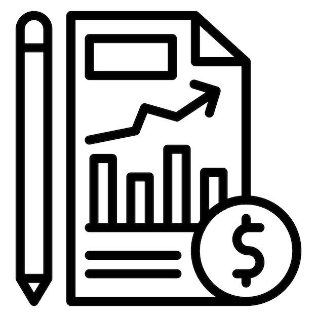 Imagen vectorial del icono de los estados financieros Se puede utilizar para créditos y préstamos