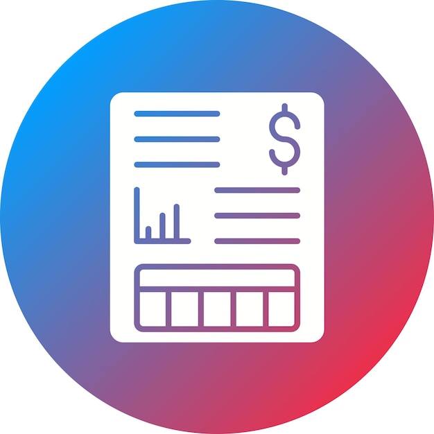 Imagen vectorial del icono de los estados financieros Se puede utilizar para Finanzas
