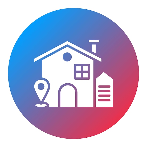 Imagen vectorial del icono de la estancia en casa Se puede utilizar para la planificación de vacaciones