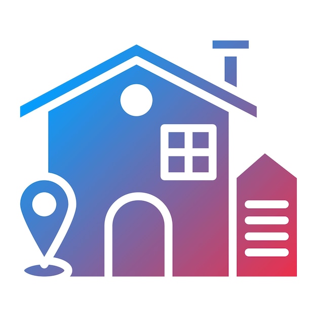Imagen vectorial del icono de la estancia en casa Se puede utilizar para la planificación de vacaciones