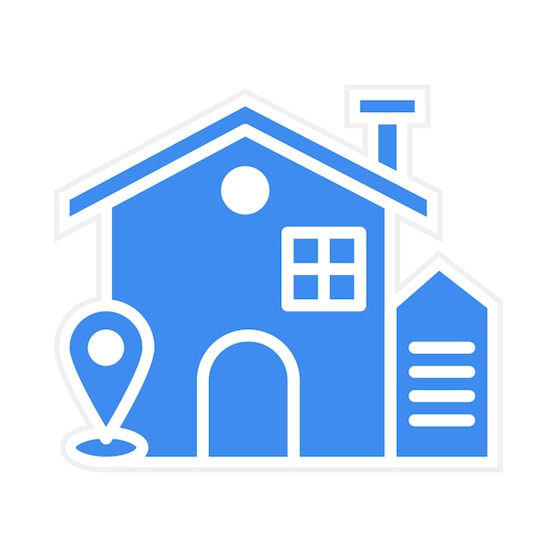 Imagen vectorial del icono de la estancia en casa Se puede utilizar para la planificación de vacaciones
