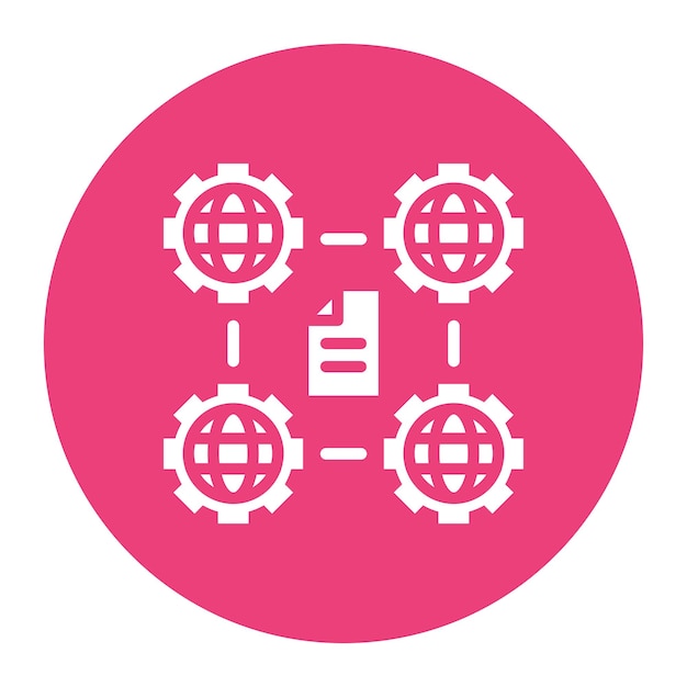 Imagen vectorial de icono de estandarización de red Se puede utilizar para la creación de redes
